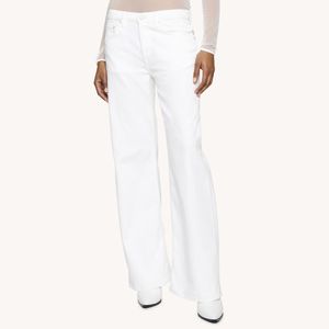 Jeans bianco Jacklyn a gamba ampia