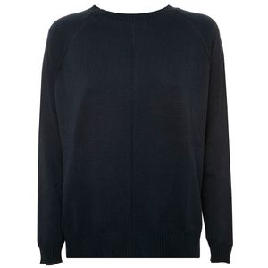 Cotton sweater with central seam