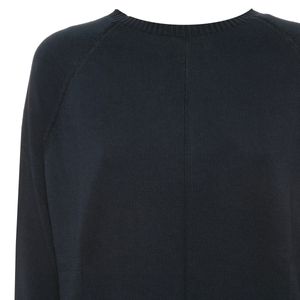 Cotton sweater with central seam
