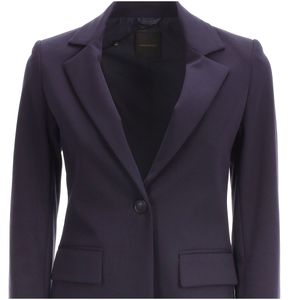 Elegant single-breasted jacket in cotton yarn