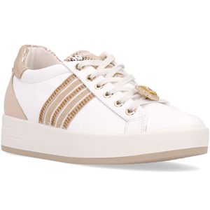 Leather sneakers with jewel application