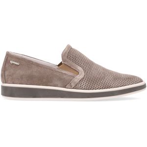 Slip on in gray perforated fabric