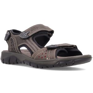 Leather sandals with velcro