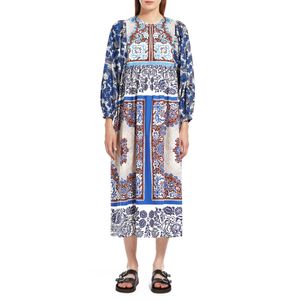 Ghiotto dress in all-over printed cotton