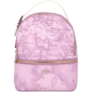 Backpack in Geo Classic lilac embossed saffiano fabric