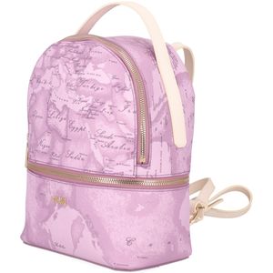 Backpack in Geo Classic lilac embossed saffiano fabric