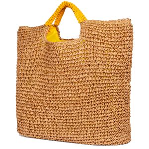 Paper straw maxi bag