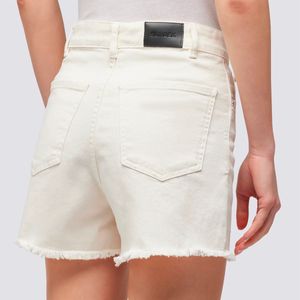 Shorts bianco con fondo sfrangiato