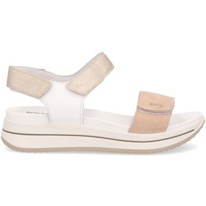 Leather sandal with wedge