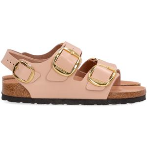 Ciabatte Milano Big Buckle New Beige Narrow Fit