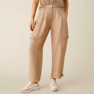 Giada cargo trousers in linen and viscose blend