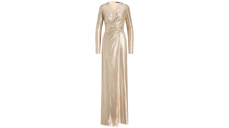 Gold shimmery ralph lauren dress best sale