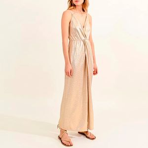 Long golden Cocktail dress
