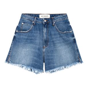 Girlfriend shorts with fringed bottom