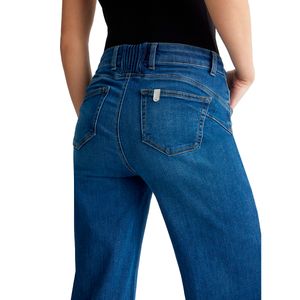 Jeans blu flare cropped
