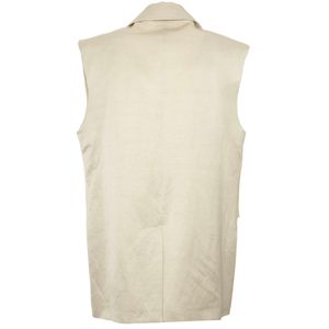 Gilet sartoriale beige in viscosa