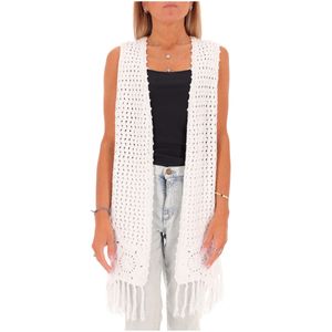 White crochet vest
