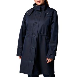 Trench blu lungo Adelio in cotone