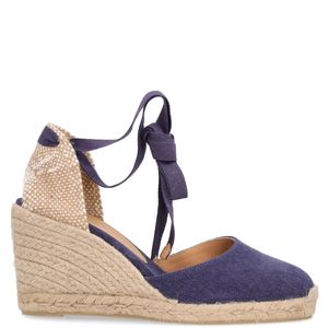 Carina Azul Oxford wedge with laces