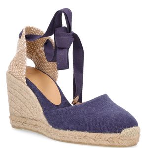 Carina Azul Oxford wedge with laces
