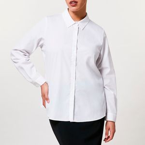 Camicia in popeline di cotone Bianco