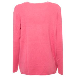 Maglia girocollo rosa in jersey di viscosa