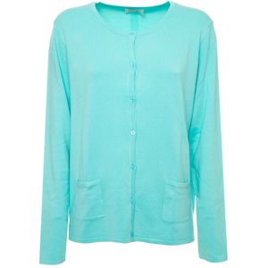 Cardigan girocollo in viscosa stretch