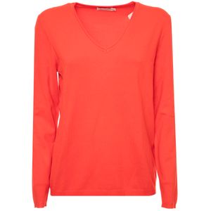 Pullover con scollo a V in jersey di viscosa