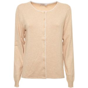 Cardigan beige in viscosa stretch