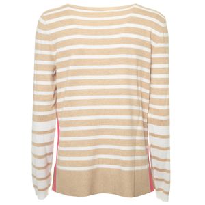 Pullover bicolore a righe in viscosa stretch