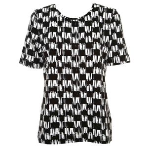 T-Shirt in viscosa stretch stampata
