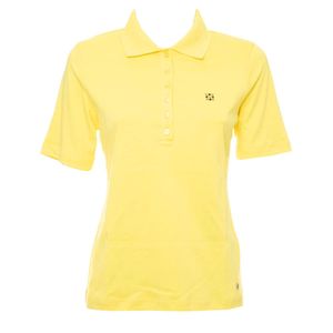 Polo colorata in cotone Pima con strass