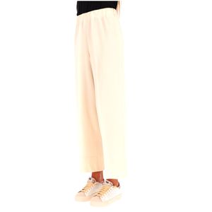 Pantaloni cropped in lino