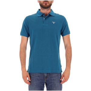 Polo in cotone con stampe tartan nel colletto