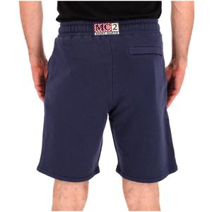 Bermuda Randle in felpa di cotone blu navy
