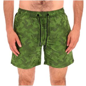 Boxer mare verde in tessuto ripstop camouflage