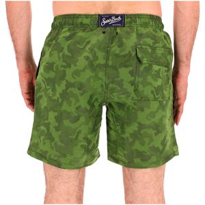Boxer mare verde in tessuto ripstop camouflage