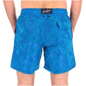 Boxer mare blu in tessuto ripstop camouflage