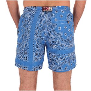 Costume da bagno in denim con stampa bandana