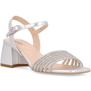 Sandalo in pelle con tacco Shiny