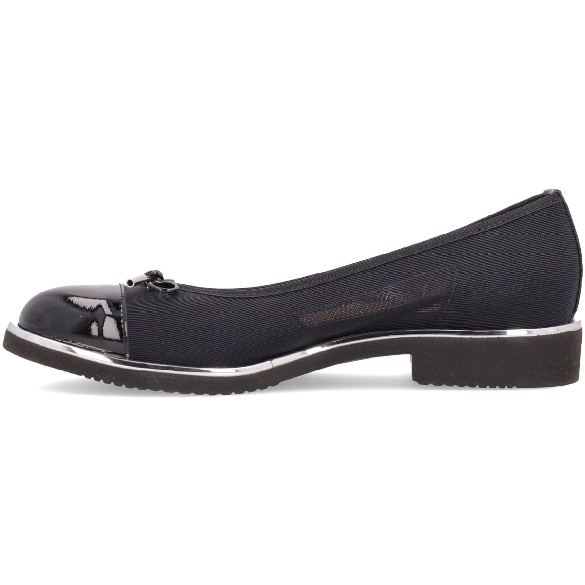Scarpe Ballerina Donna Cinzia Soft In Pelle Nera - Tacco 4.5 Cm, Suola In Gomma, Comfort