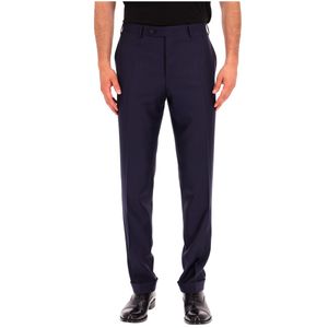 Pantaloni blu in lana