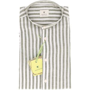 Camicia Simo a righe in misto lino e cotone