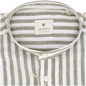 Camicia Simo a righe in misto lino e cotone