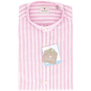 Camicia Simo a righe in misto lino e cotone
