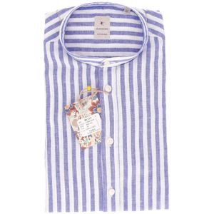 Camicia Simo a righe in misto lino e cotone