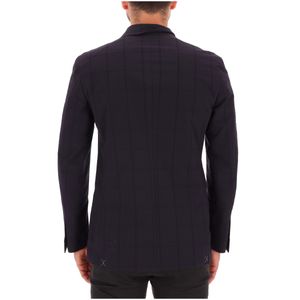 Double-breasted checked jacket