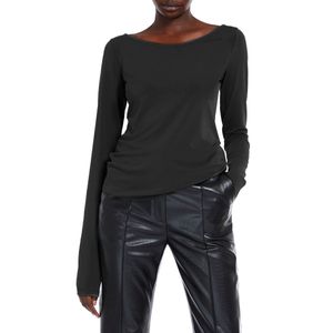 Long sleeve crepe t-shirt for girls