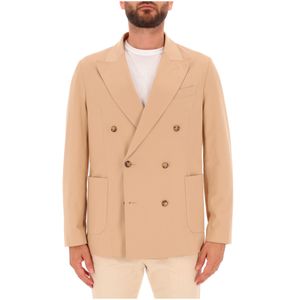 Double-breasted jacket in cotton jersey