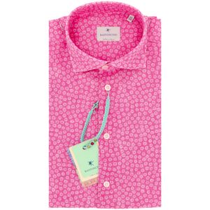 Pink Simo shirt in linen and cotton